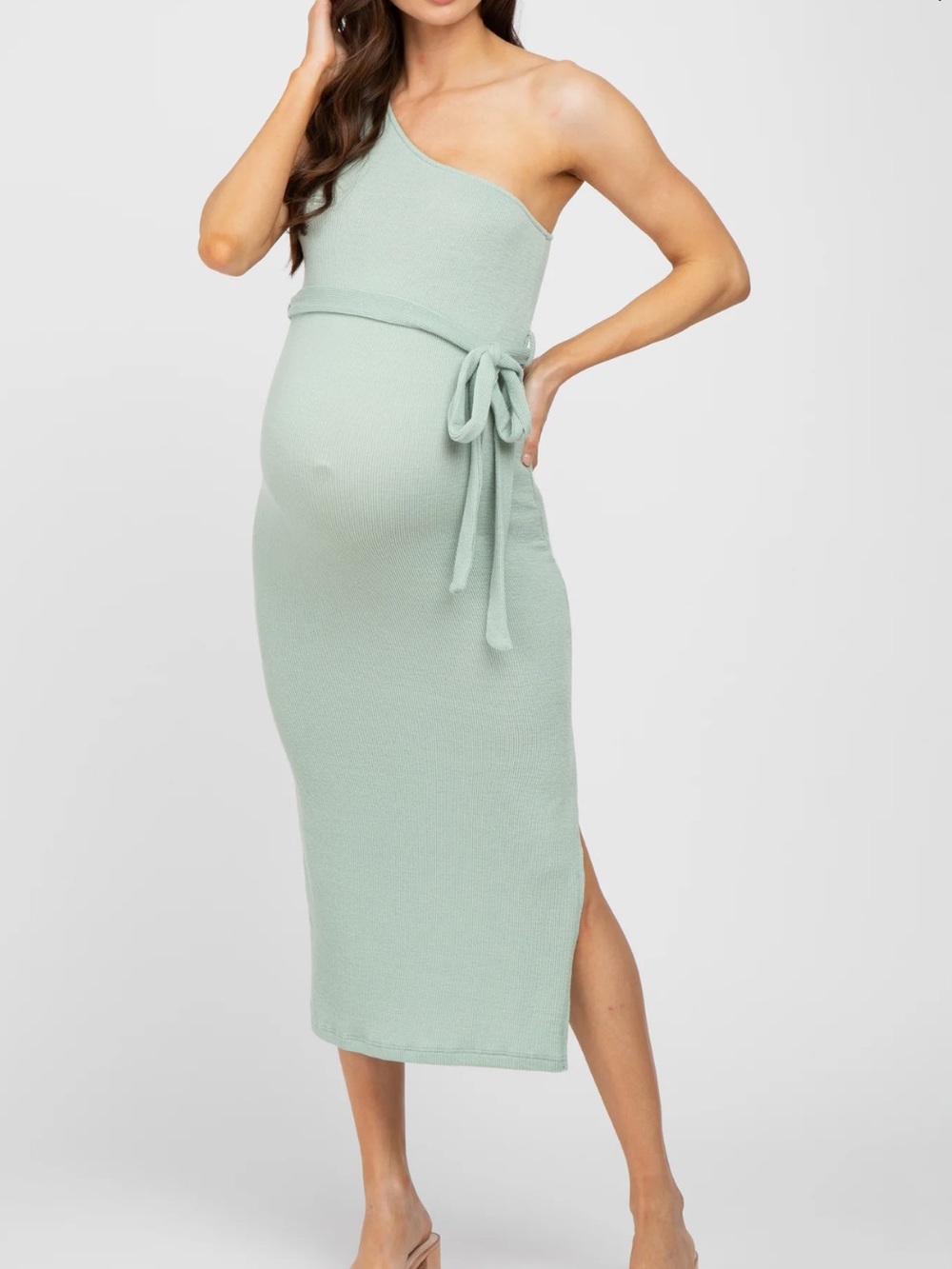 Pinkblush NWT One-Shoulder Maternity Midi Dress